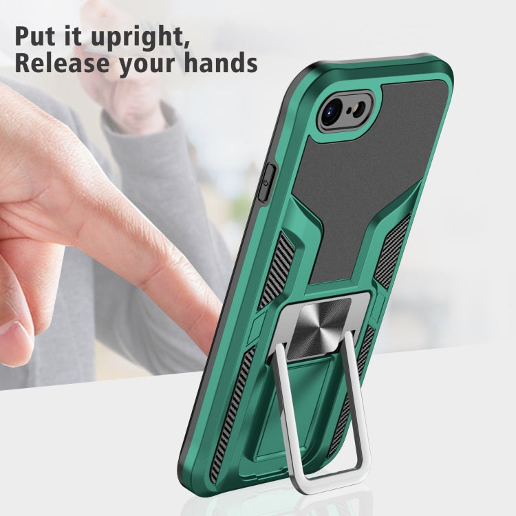 Armor 2 in 1 PC + TPU Magnetic Shockproof Case with Foldable Holder For iPhone 7 / 8