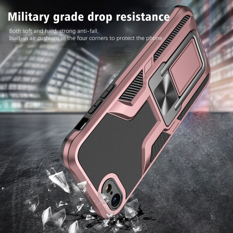 Armor 2 in 1 PC + TPU Magnetic Shockproof Case with Foldable Holder For iPhone 7 / 8