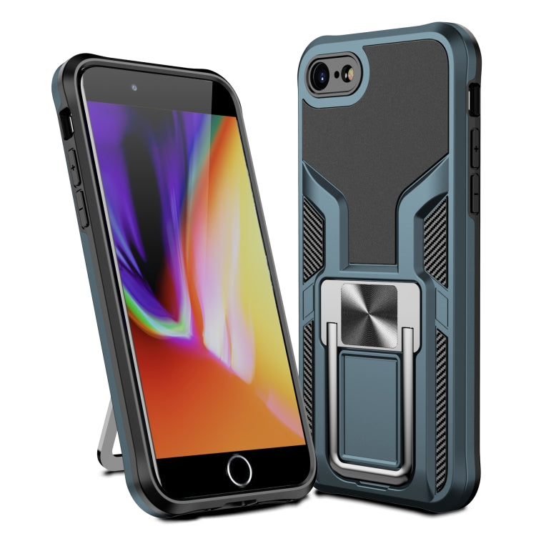 Armor 2 in 1 PC + TPU Magnetic Shockproof Case with Foldable Holder For iPhone 7 / 8