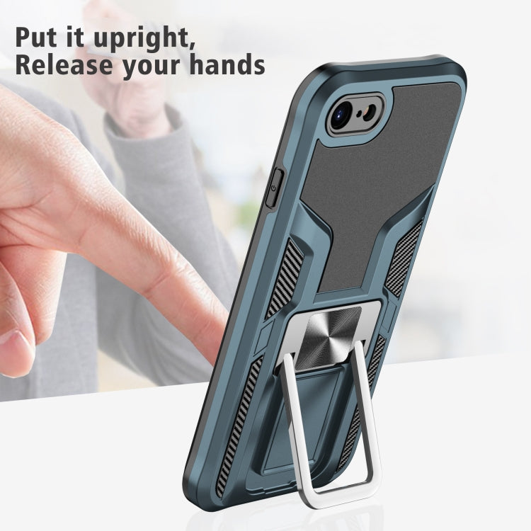 Armor 2 in 1 PC + TPU Magnetic Shockproof Case with Foldable Holder For iPhone 7 / 8