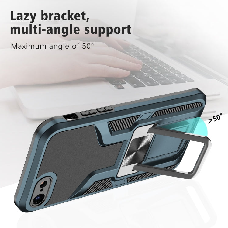 Armor 2 in 1 PC + TPU Magnetic Shockproof Case with Foldable Holder For iPhone 7 / 8