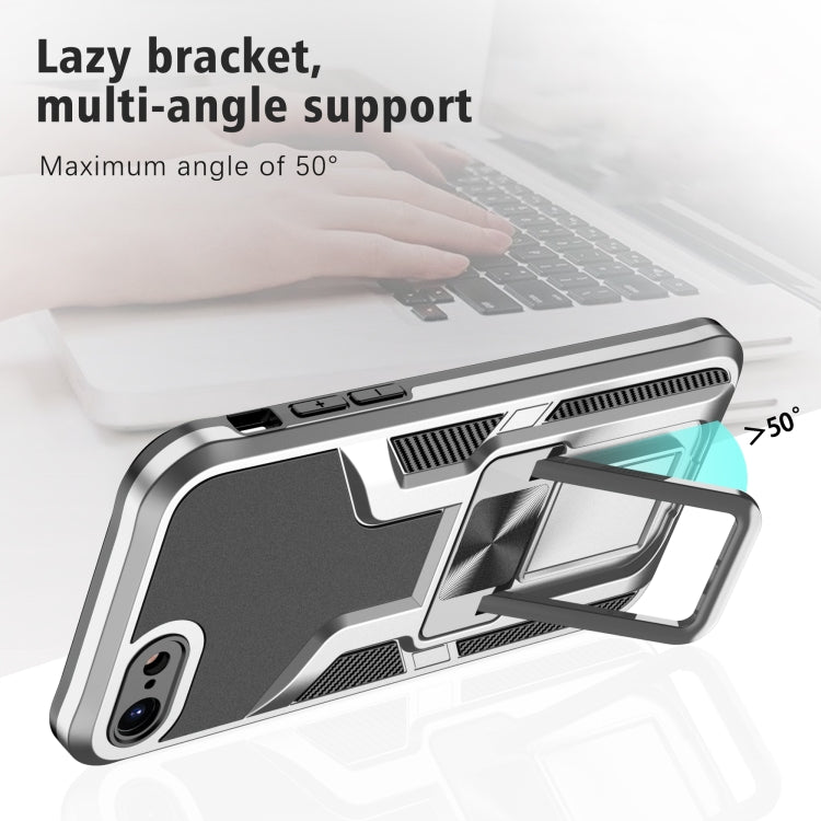 Armor 2 in 1 PC + TPU Magnetic Shockproof Case with Foldable Holder For iPhone 7 / 8