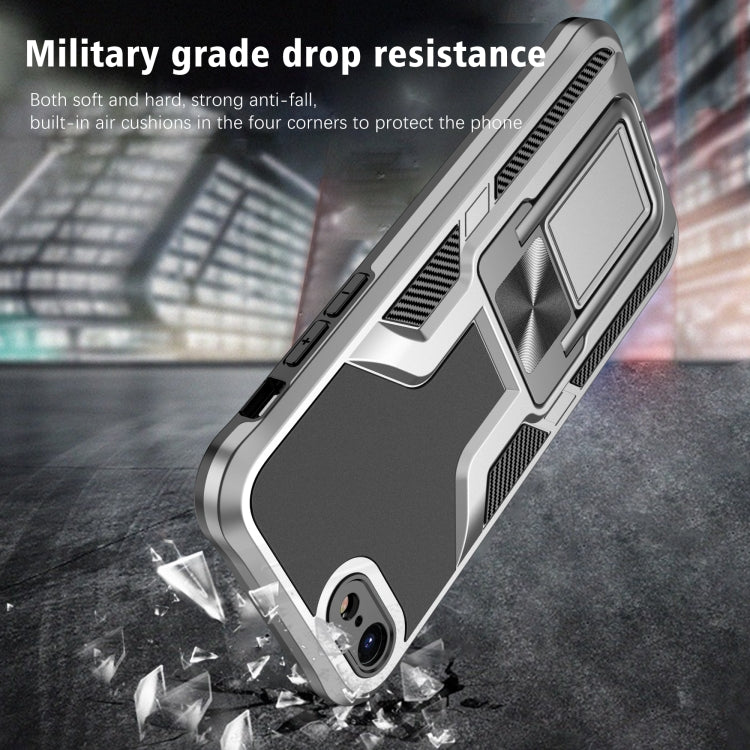 Armor 2 in 1 PC + TPU Magnetic Shockproof Case with Foldable Holder For iPhone 7 / 8