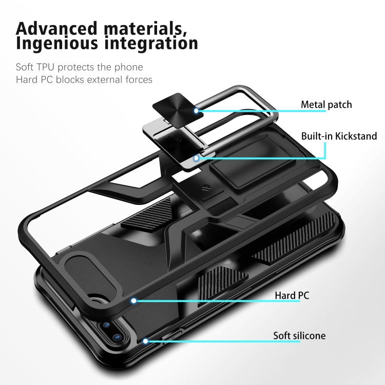 Armor 2 in 1 PC + TPU Magnetic Shockproof Case with Foldable Holder For iPhone 7 Plus / 8 Plus