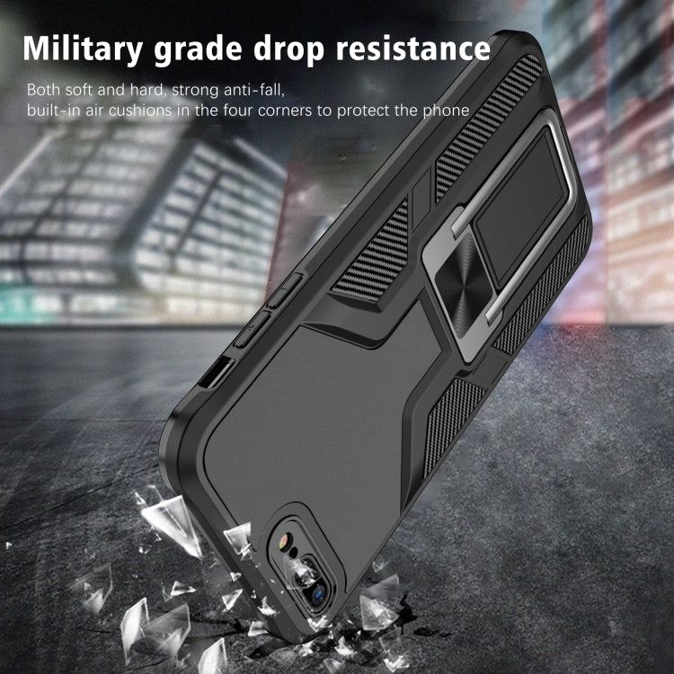 Armor 2 in 1 PC + TPU Magnetic Shockproof Case with Foldable Holder For iPhone 7 Plus / 8 Plus