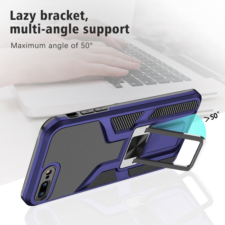 Armor 2 in 1 PC + TPU Magnetic Shockproof Case with Foldable Holder For iPhone 7 Plus / 8 Plus