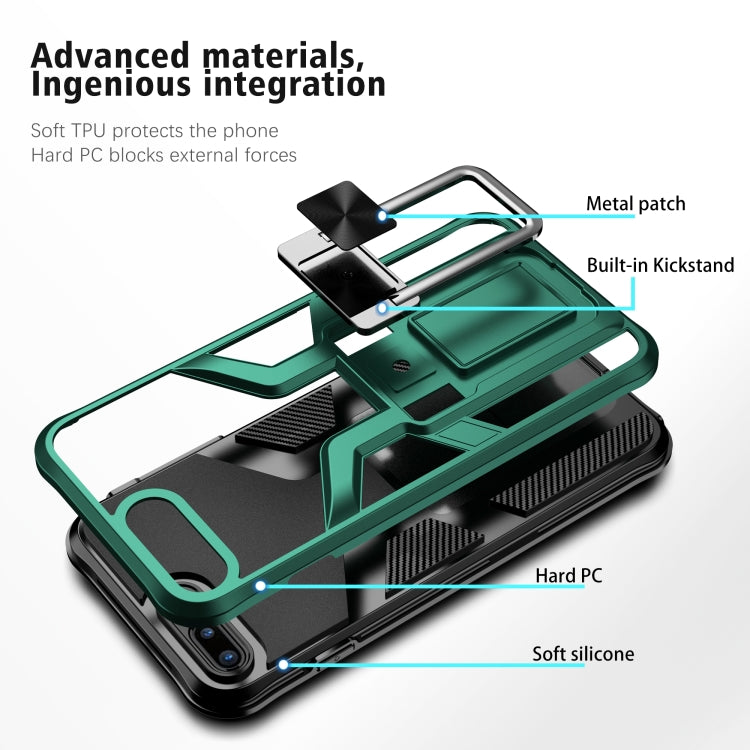 Armor 2 in 1 PC + TPU Magnetic Shockproof Case with Foldable Holder For iPhone 7 Plus / 8 Plus