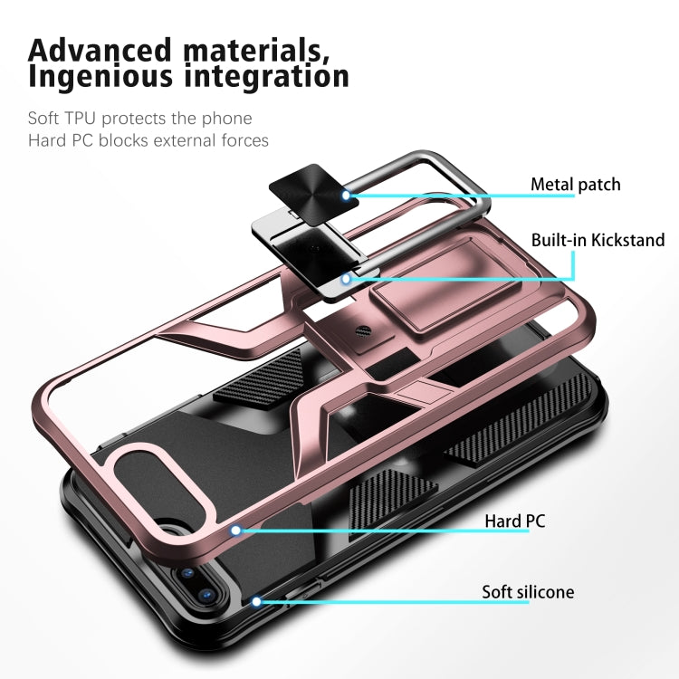 Armor 2 in 1 PC + TPU Magnetic Shockproof Case with Foldable Holder For iPhone 7 Plus / 8 Plus