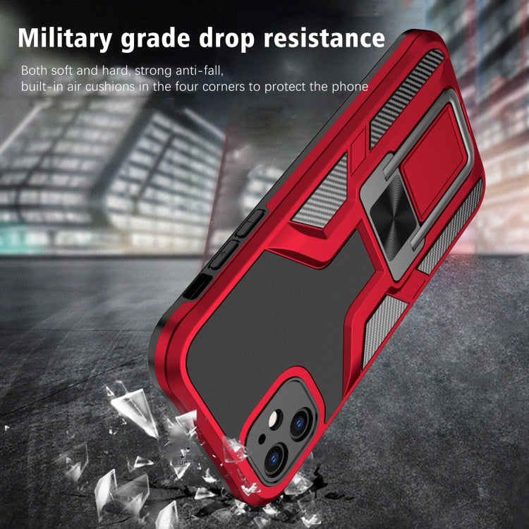 For iPhone 11 Armor 2 in 1 PC + TPU Magnetic Shockproof Case with Foldable Holder