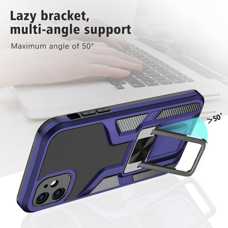 For iPhone 11 Armor 2 in 1 PC + TPU Magnetic Shockproof Case with Foldable Holder