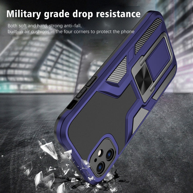 For iPhone 11 Armor 2 in 1 PC + TPU Magnetic Shockproof Case with Foldable Holder
