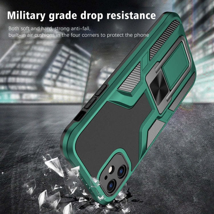 For iPhone 11 Armor 2 in 1 PC + TPU Magnetic Shockproof Case with Foldable Holder