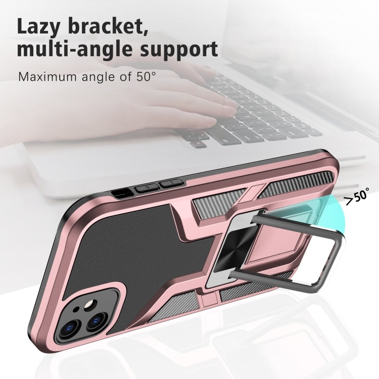 For iPhone 11 Armor 2 in 1 PC + TPU Magnetic Shockproof Case with Foldable Holder