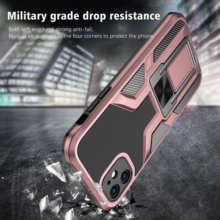 For iPhone 11 Armor 2 in 1 PC + TPU Magnetic Shockproof Case with Foldable Holder