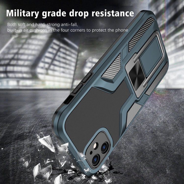 For iPhone 11 Armor 2 in 1 PC + TPU Magnetic Shockproof Case with Foldable Holder