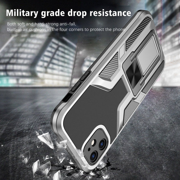 For iPhone 11 Armor 2 in 1 PC + TPU Magnetic Shockproof Case with Foldable Holder