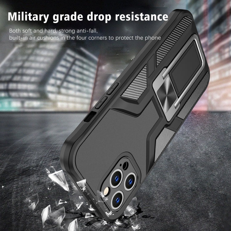 For iPhone 11 Pro Armor 2 in 1 PC + TPU Magnetic Shockproof Case with Foldable Holder