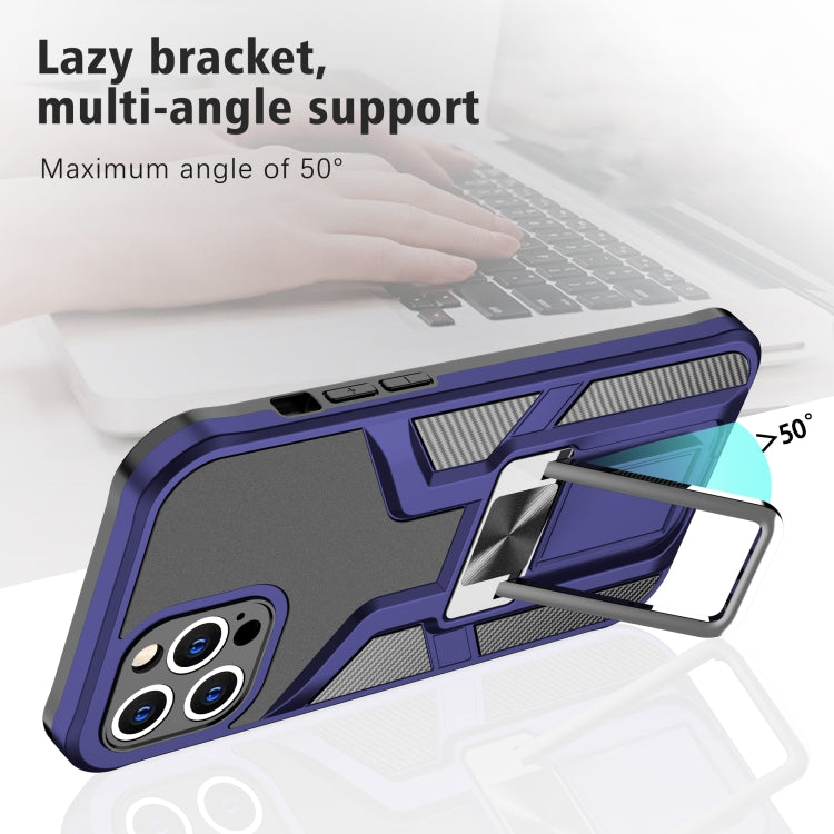 For iPhone 11 Pro Armor 2 in 1 PC + TPU Magnetic Shockproof Case with Foldable Holder