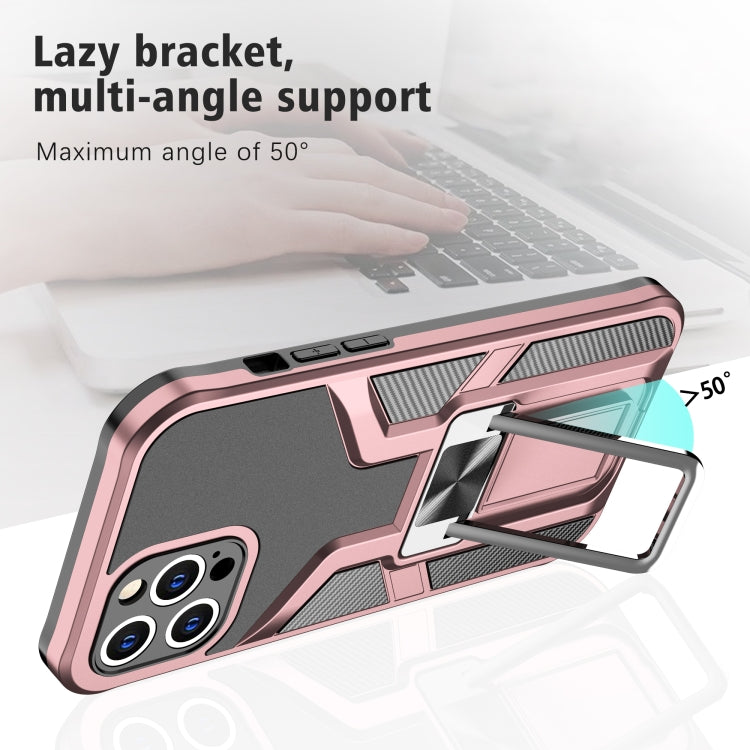 For iPhone 11 Pro Armor 2 in 1 PC + TPU Magnetic Shockproof Case with Foldable Holder