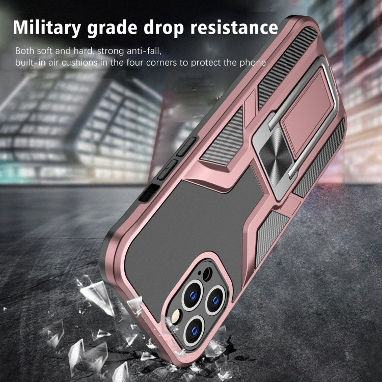 For iPhone 11 Pro Max Armor 2 in 1 PC + TPU Magnetic Shockproof Case with Foldable Holder