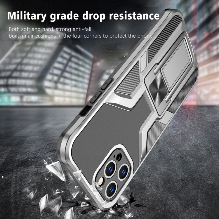 For iPhone 11 Pro Max Armor 2 in 1 PC + TPU Magnetic Shockproof Case with Foldable Holder