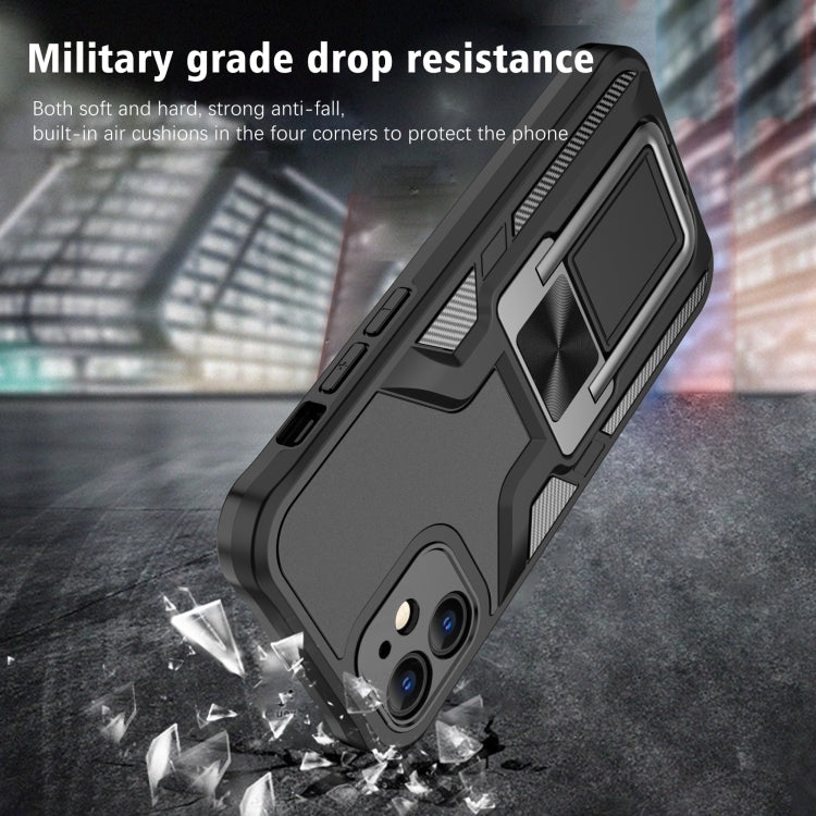 For iPhone 12 mini Armor 2 in 1 PC + TPU Magnetic Shockproof Case with Foldable Holder