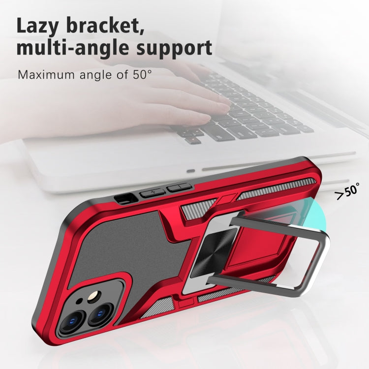 For iPhone 12 mini Armor 2 in 1 PC + TPU Magnetic Shockproof Case with Foldable Holder