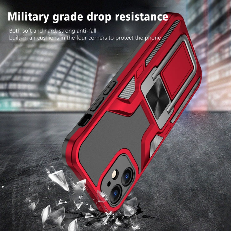 For iPhone 12 mini Armor 2 in 1 PC + TPU Magnetic Shockproof Case with Foldable Holder