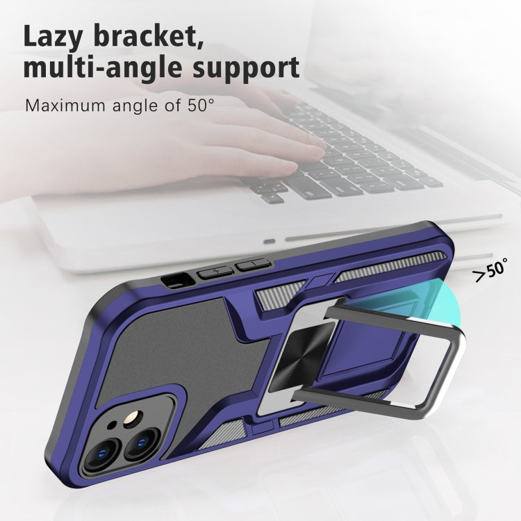 For iPhone 12 mini Armor 2 in 1 PC + TPU Magnetic Shockproof Case with Foldable Holder