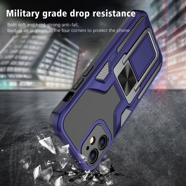 For iPhone 12 mini Armor 2 in 1 PC + TPU Magnetic Shockproof Case with Foldable Holder