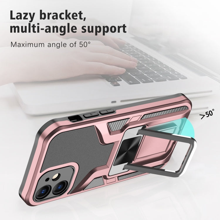 For iPhone 12 mini Armor 2 in 1 PC + TPU Magnetic Shockproof Case with Foldable Holder