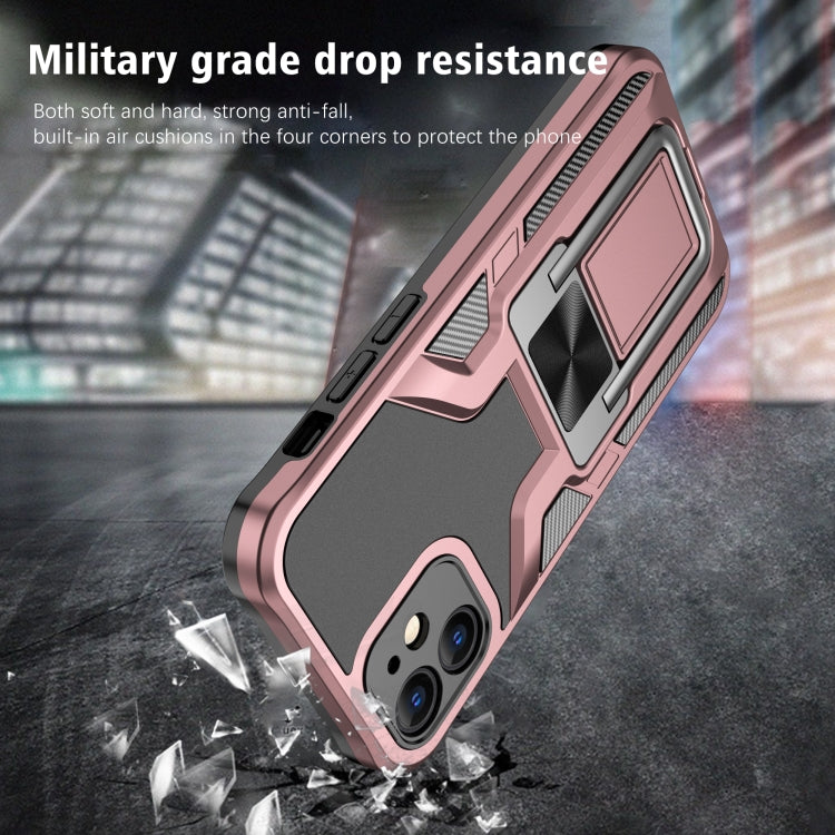 For iPhone 12 mini Armor 2 in 1 PC + TPU Magnetic Shockproof Case with Foldable Holder
