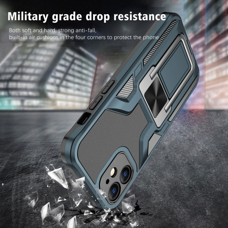 For iPhone 12 mini Armor 2 in 1 PC + TPU Magnetic Shockproof Case with Foldable Holder