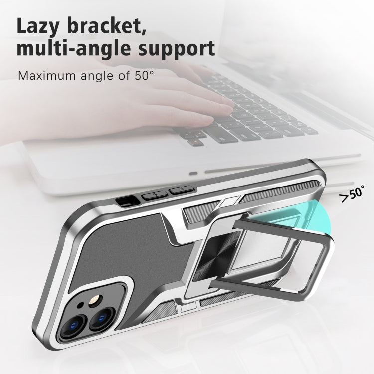 For iPhone 12 mini Armor 2 in 1 PC + TPU Magnetic Shockproof Case with Foldable Holder