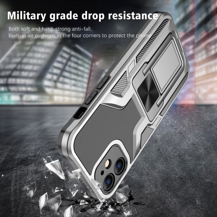 For iPhone 12 mini Armor 2 in 1 PC + TPU Magnetic Shockproof Case with Foldable Holder