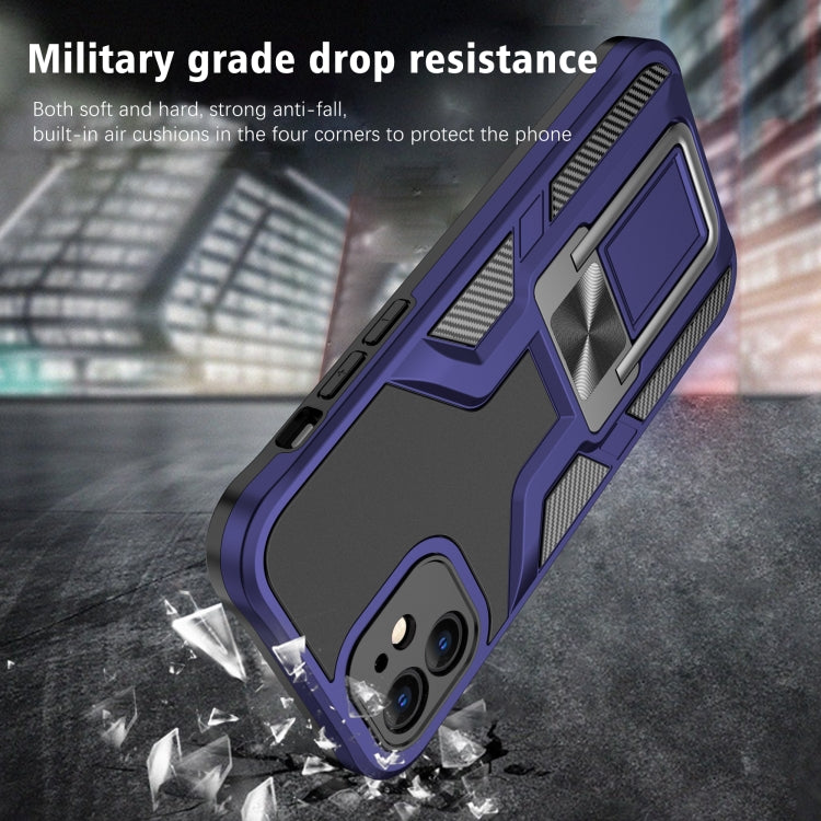 For iPhone 12 Armor 2 in 1 PC + TPU Magnetic Shockproof Case with Foldable Holder