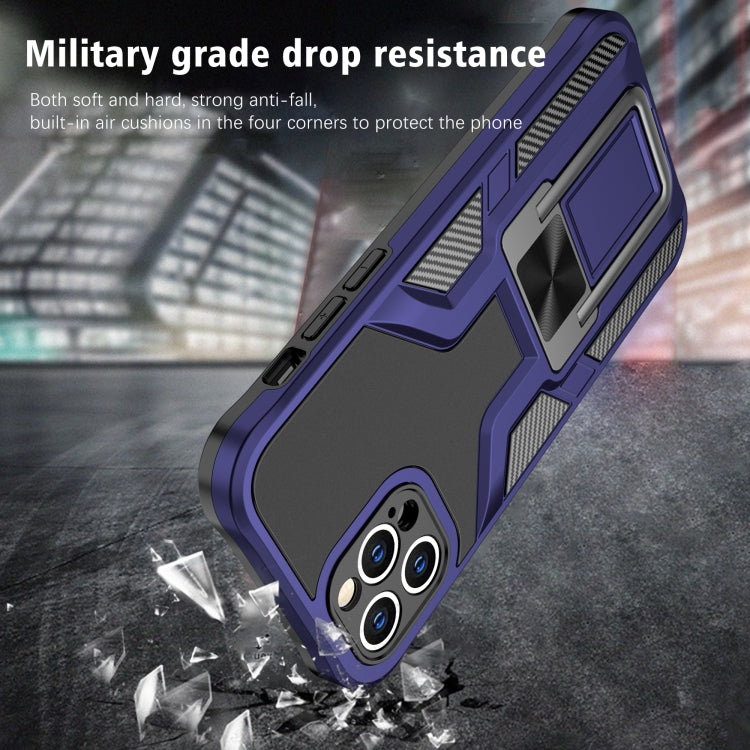 For iPhone 12 Pro Armor 2 in 1 PC + TPU Magnetic Shockproof Case with Foldable Holder