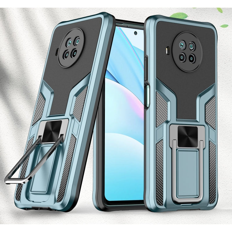 For Xiaomi Mi 10T Lite 5G Armor 2 in 1 PC + TPU Magnetic Shockproof Case with Foldable Holder