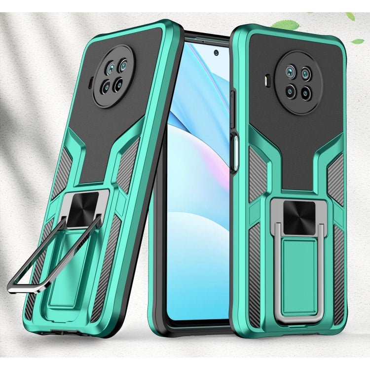 For Xiaomi Mi 10T Lite 5G Armor 2 in 1 PC + TPU Magnetic Shockproof Case with Foldable Holder