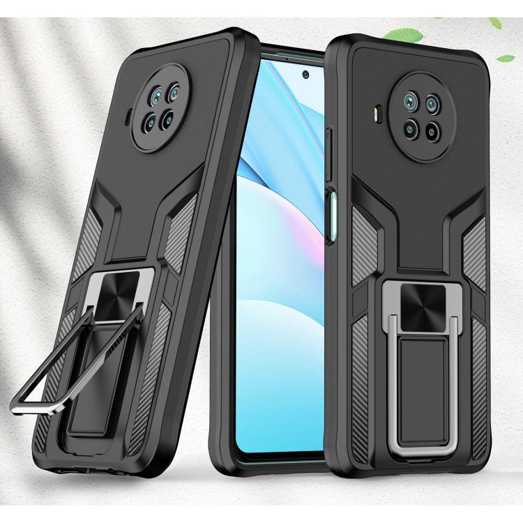 For Xiaomi Mi 10T Lite 5G Armor 2 in 1 PC + TPU Magnetic Shockproof Case with Foldable Holder