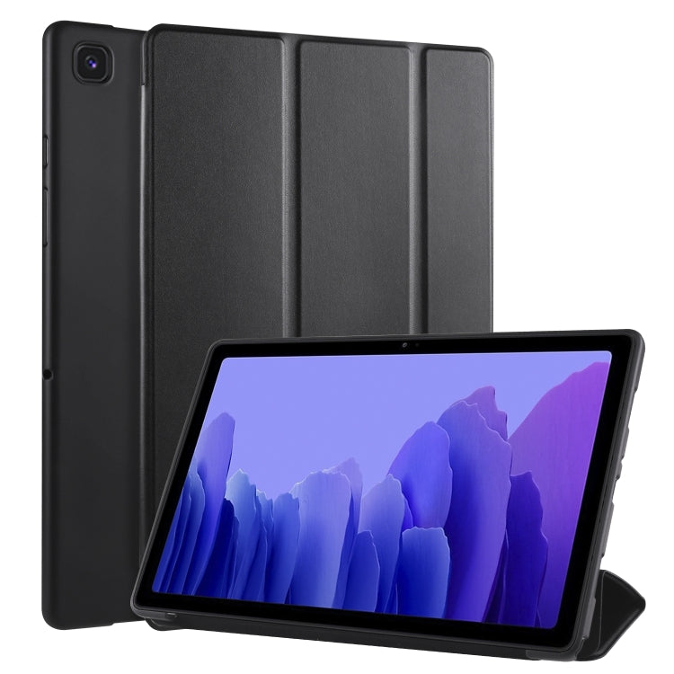 For Samsung Galaxy A7 10.4 (2020) T500 3-folding Horizontal Flip Honeycomb TPU Shockproof + PU Leather Case with Holder