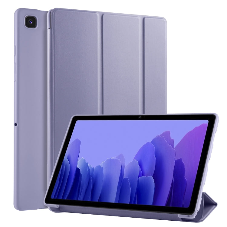 For Samsung Galaxy A7 10.4 (2020) T500 3-folding Horizontal Flip Honeycomb TPU Shockproof + PU Leather Case with Holder