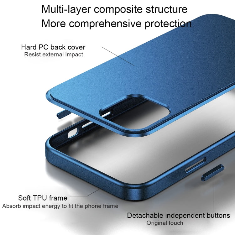 For iPhone 12 mini Car Painting Matte PC + TPU Shockproof Protective Case