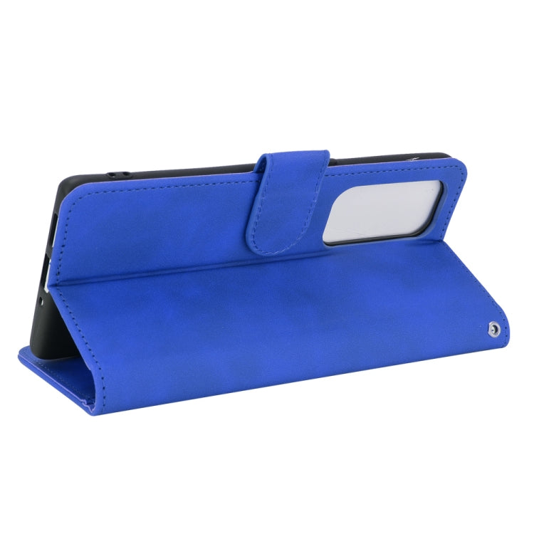 For OPPO Reno5 Pro+ Solid Color Skin Feel Magnetic Buckle Horizontal Flip Calf Texture PU Leather Case with Holder & Card Slots & Wallet
