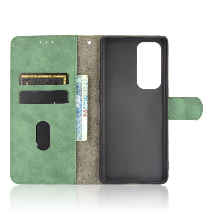 For OPPO Find X3 Neo Solid Color Skin Feel Magnetic Buckle Horizontal Flip Calf Texture PU Leather Case with Holder & Card Slots & Wallet