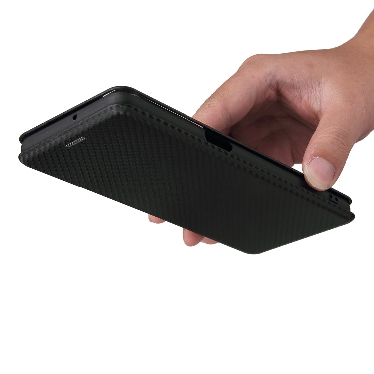 For LG Stylo 7 Carbon Fiber Texture Horizontal Flip TPU + PC + PU Leather Case with Card Slot