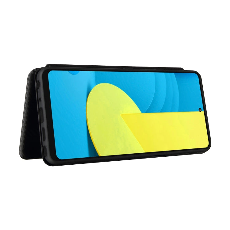 For LG Stylo 7 Carbon Fiber Texture Horizontal Flip TPU + PC + PU Leather Case with Card Slot