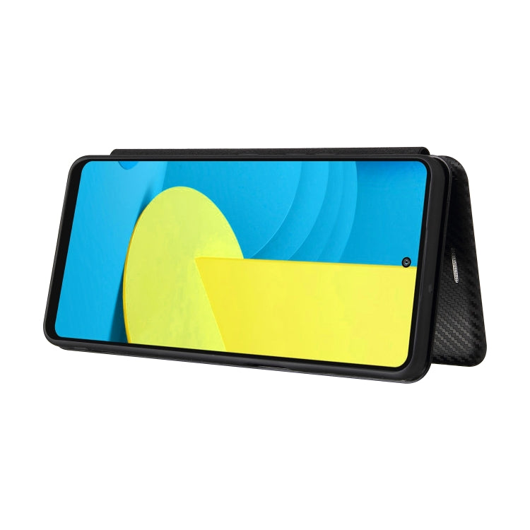 For LG Stylo 7 Carbon Fiber Texture Horizontal Flip TPU + PC + PU Leather Case with Card Slot