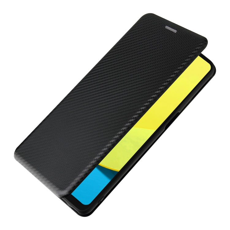 For LG Stylo 7 Carbon Fiber Texture Horizontal Flip TPU + PC + PU Leather Case with Card Slot