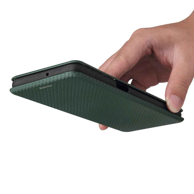 For LG Stylo 7 Carbon Fiber Texture Horizontal Flip TPU + PC + PU Leather Case with Card Slot